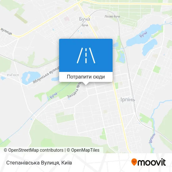 Карта Степанівська Вулиця