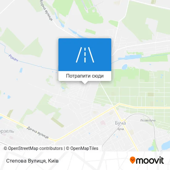 Карта Степова Вулиця