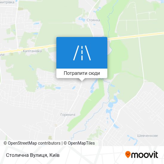 Карта Столична Вулиця