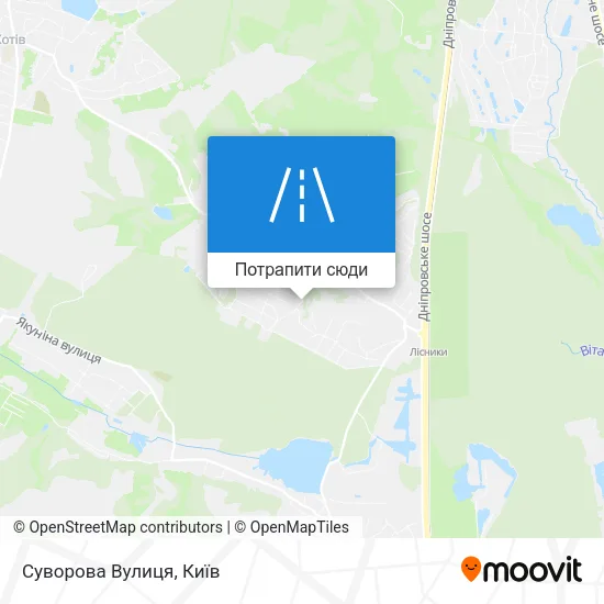 Карта Суворова Вулиця
