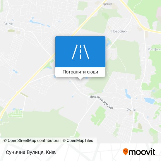 Карта Сунична Вулиця