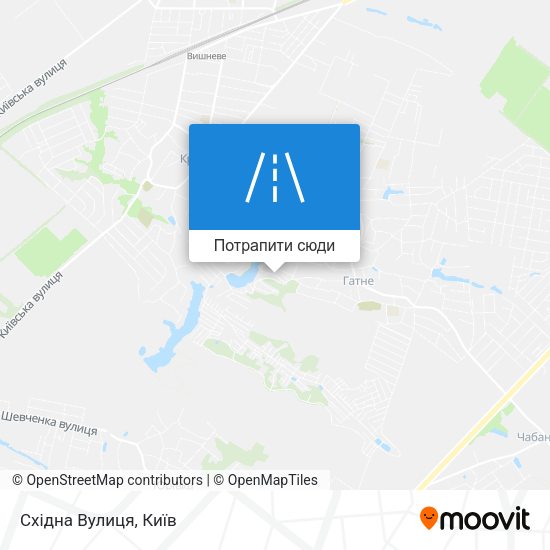 Карта Східна Вулиця