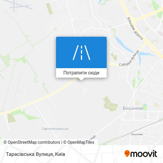 Карта Тарасівська Вулиця