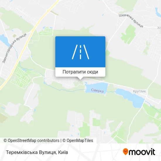 Карта Теремківська Вулиця