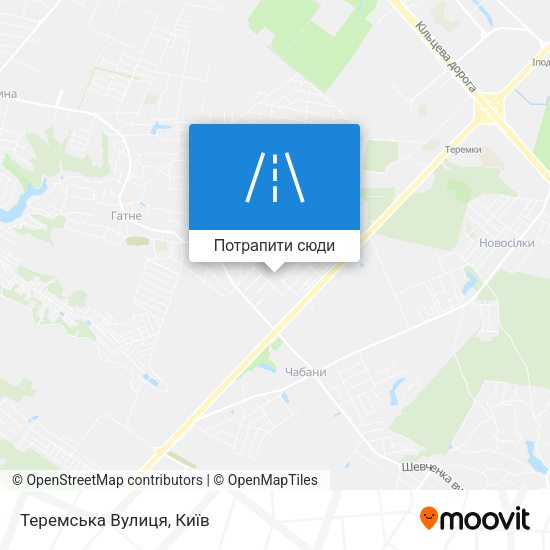 Карта Теремська Вулиця
