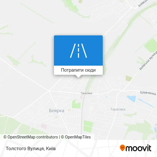 Карта Толстого Вулиця