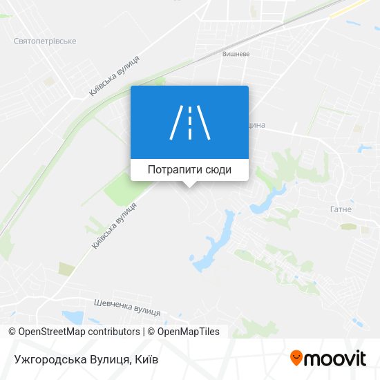 Карта Ужгородська Вулиця