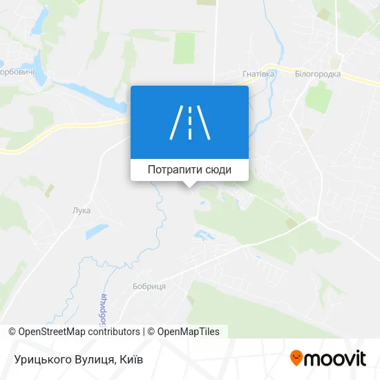 Карта Урицького Вулиця