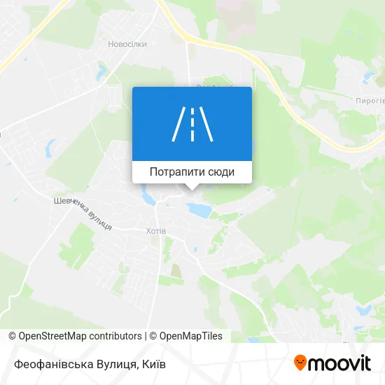Карта Феофанівська Вулиця