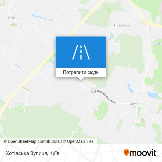 Карта Хотівська Вулиця