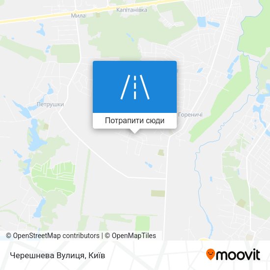 Карта Черешнева Вулиця