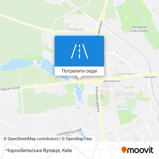 Карта Чорнобильська Вулиця