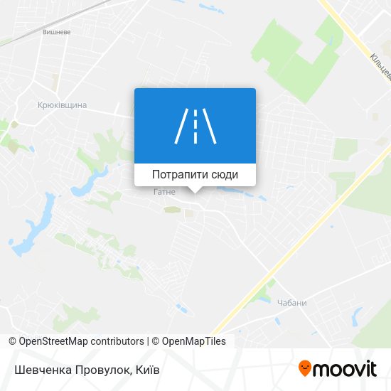 Карта Шевченка Провулок