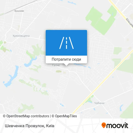 Карта Шевченка Провулок