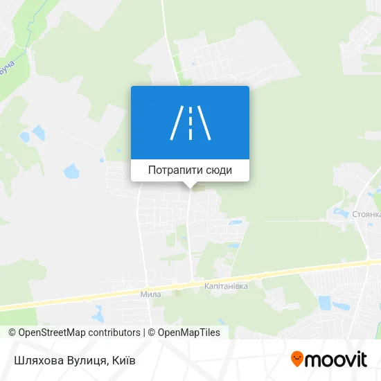 Карта Шляхова Вулиця