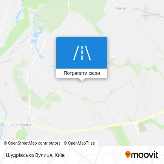 Карта Шудрівська Вулиця