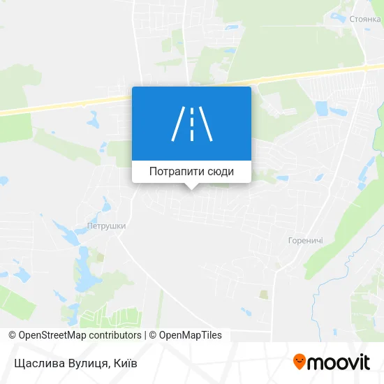 Карта Щаслива Вулиця