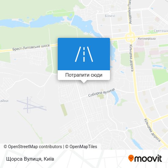 Карта Щорса Вулиця
