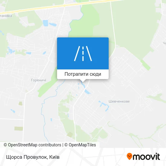 Карта Щорса Провулок