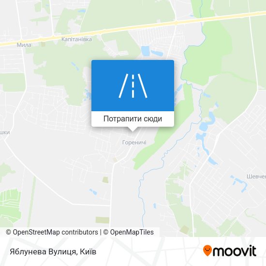 Карта Яблунева Вулиця