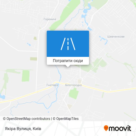 Карта Якіра Вулиця