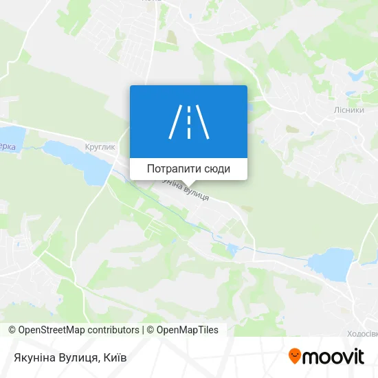 Карта Якуніна Вулиця