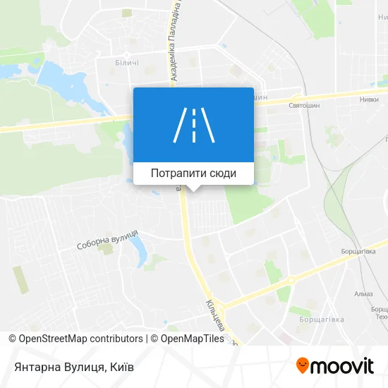 Карта Янтарна Вулиця