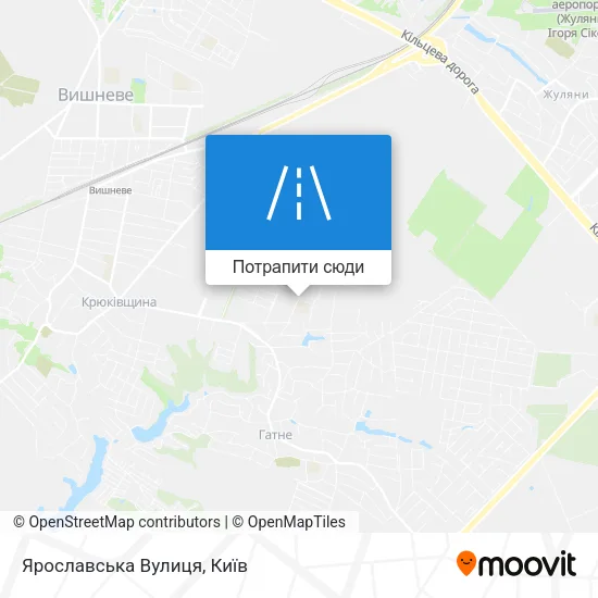 Карта Ярославська Вулиця