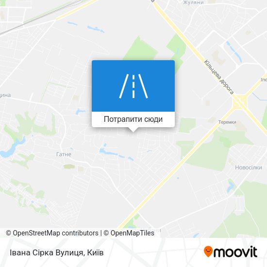Карта Івана Сірка Вулиця