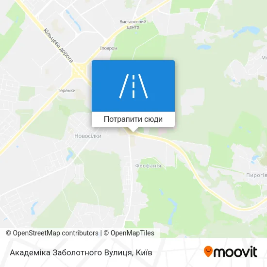 Карта Академіка Заболотного Вулиця