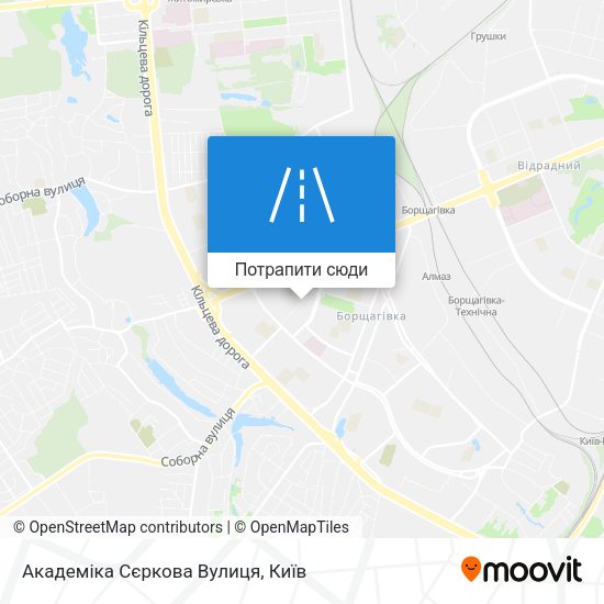 Карта Академіка Сєркова Вулиця