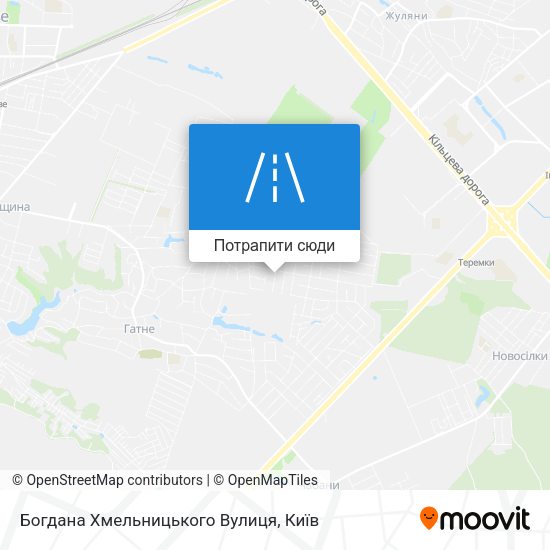 Карта Богдана Хмельницького Вулиця