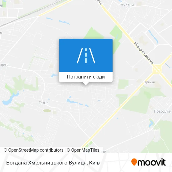 Карта Богдана Хмельницького Вулиця