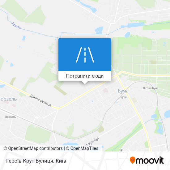 Карта Героїв Крут Вулиця