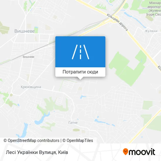Карта Лесі Українки Вулиця