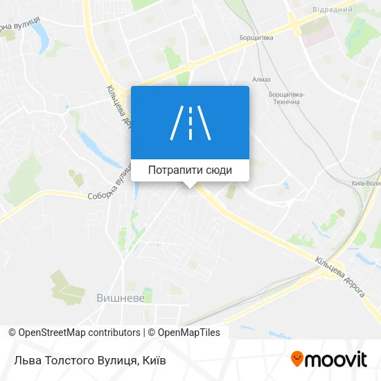 Карта Льва Толстого Вулиця