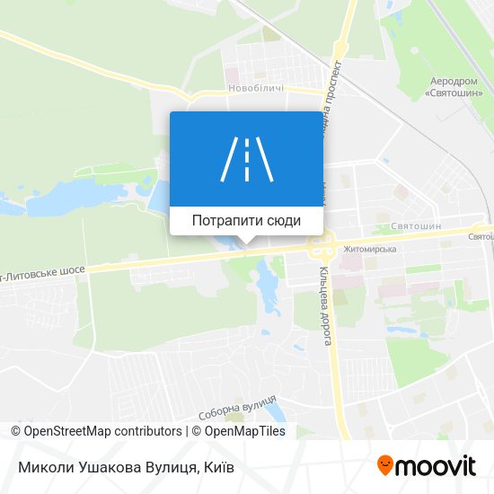 Карта Миколи Ушакова Вулиця