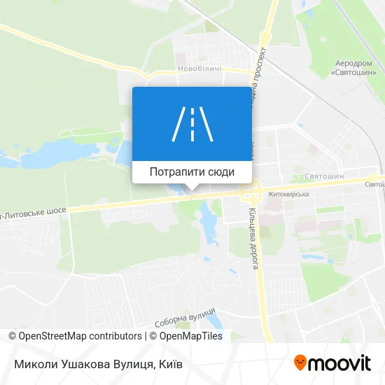 Карта Миколи Ушакова Вулиця