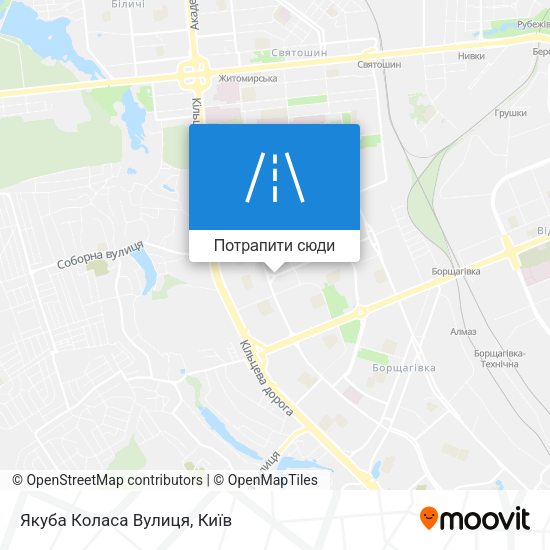 Карта Якуба Коласа Вулиця