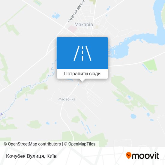 Карта Кочубея Вулиця
