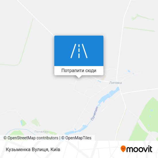 Карта Кузьменка Вулиця