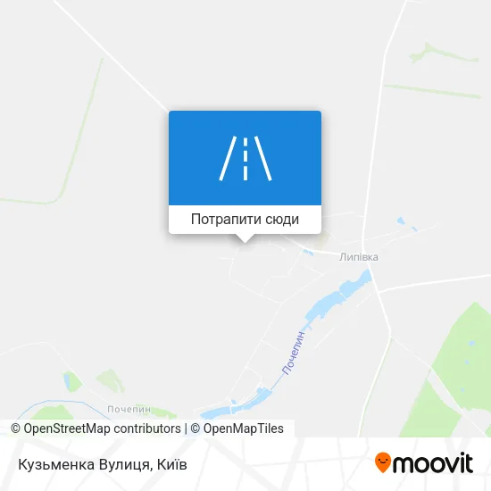 Карта Кузьменка Вулиця
