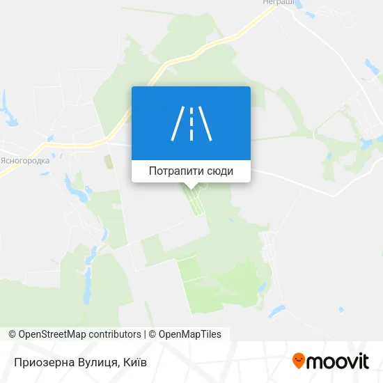 Карта Приозерна Вулиця
