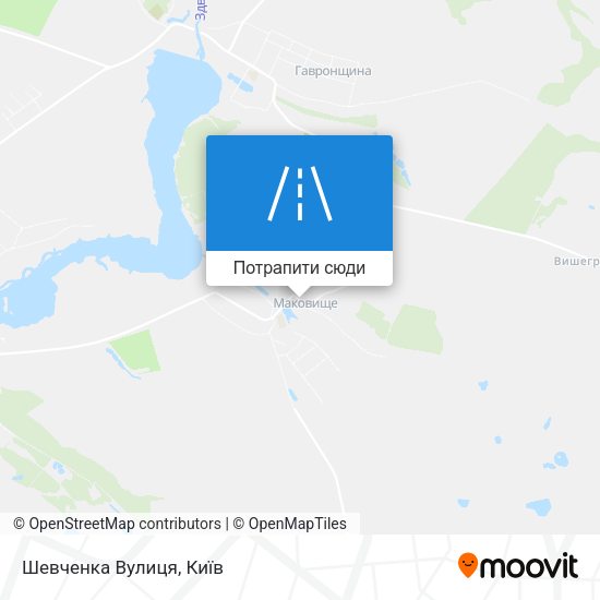 Карта Шевченка Вулиця