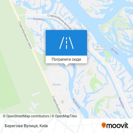 Карта Берегова Вулиця