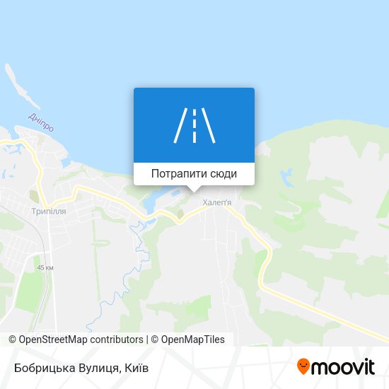Карта Бобрицька Вулиця