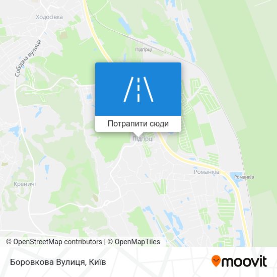 Карта Боровкова Вулиця