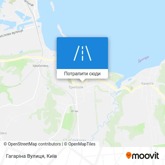 Карта Гагаріна Вулиця