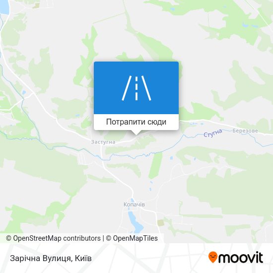 Карта Зарічна Вулиця