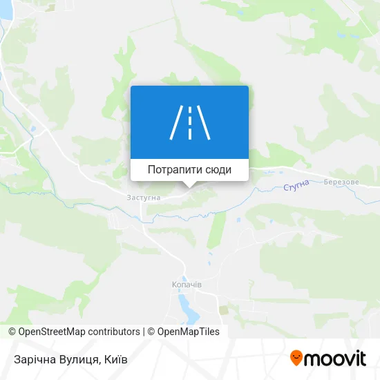 Карта Зарічна Вулиця